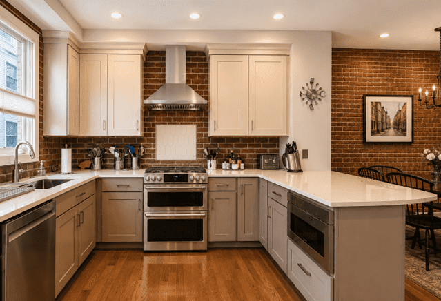 A kitchen remodel done in Old Town Alexandria, Virginia by Select Kitchen & Bath.