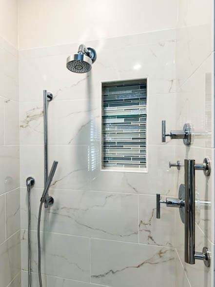 One of our master bathroom remodels done in Fairfax, Virginia.